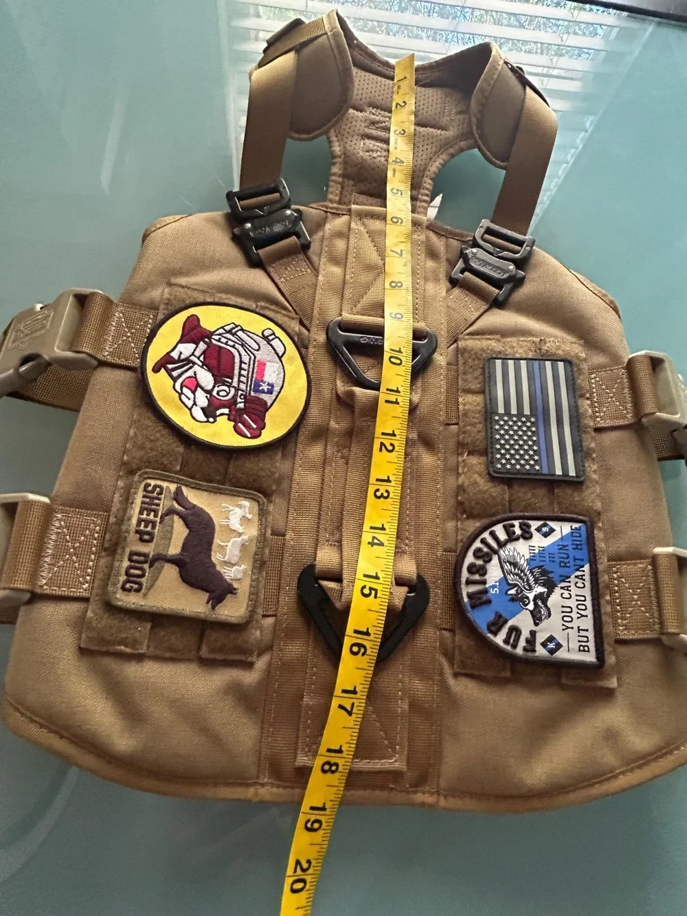 Icefang Dog Vest Tactical K9 Dog Harness Coyote Brown – MOLLE – Working Dog